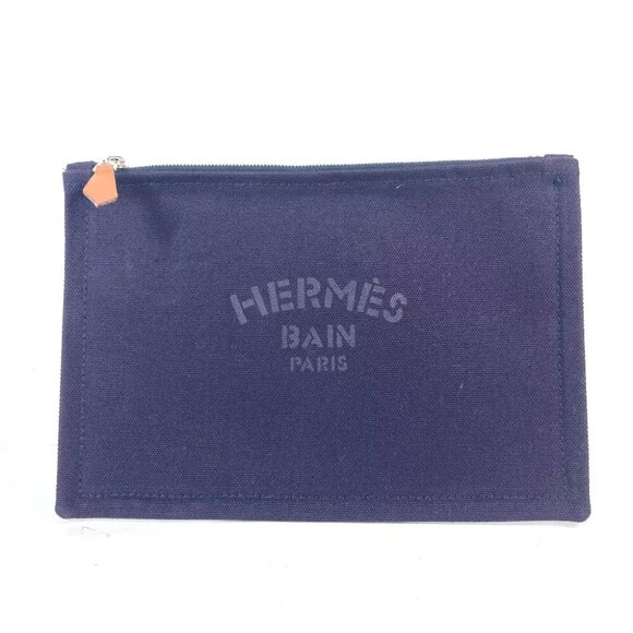 HERMES Logo flat YachtingPM Accessory case Multi-purpose pouch Makeup pouch - Picture 1 of 14
